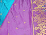 Rama Green Gaji silk saree Code: PGS01 (Combo offer)