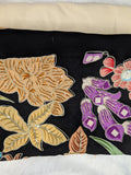 Cream color Natural crepe saree with kalamkari print position work