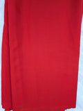 Red color Natural crepe saree with kalamkari print position work