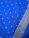 Royal blue Viscose georgette silk saree (VGS01)
