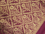 Wine Viscose georgette silk saree (VGS01)