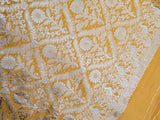 Yellow Viscose georgette silk saree (VGS01)