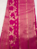 Pink Viscose georgette silk saree (VGS01)
