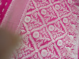 Pink Viscose georgette silk saree (VGS01)