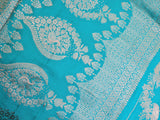 Green Viscose georgette silk saree (VGS01)