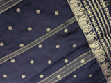 Red with black semi Mysore crepe silk saree (SMC03)