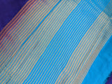 Royal blue with sky blue semi Mysore crepe silk saree (SMC03)