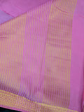 Bottle grenn  with pink semi Mysore crepe silk saree (SMC03)