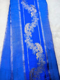 Royal blue Viscose georgette silk saree (VGS01)